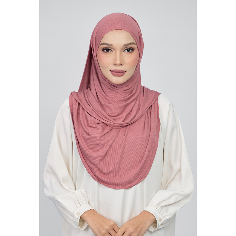 BOKITA Rose Taupe Plain : เสื้อเจอร์ซีย์ริบมัน MicroModal