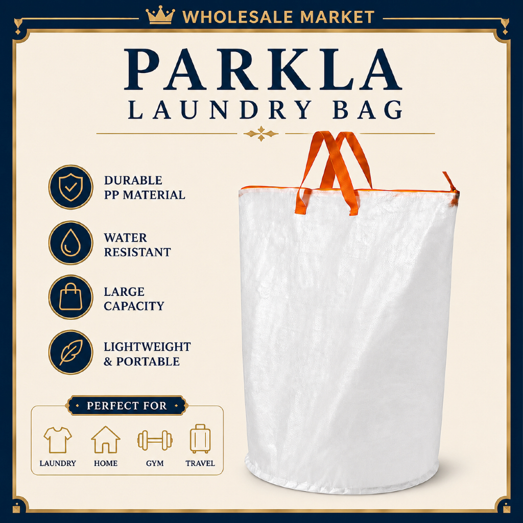 LAUNDRY BAG สีขาว 70L LAUNDRY BASKET STAGE BAG PARKLA