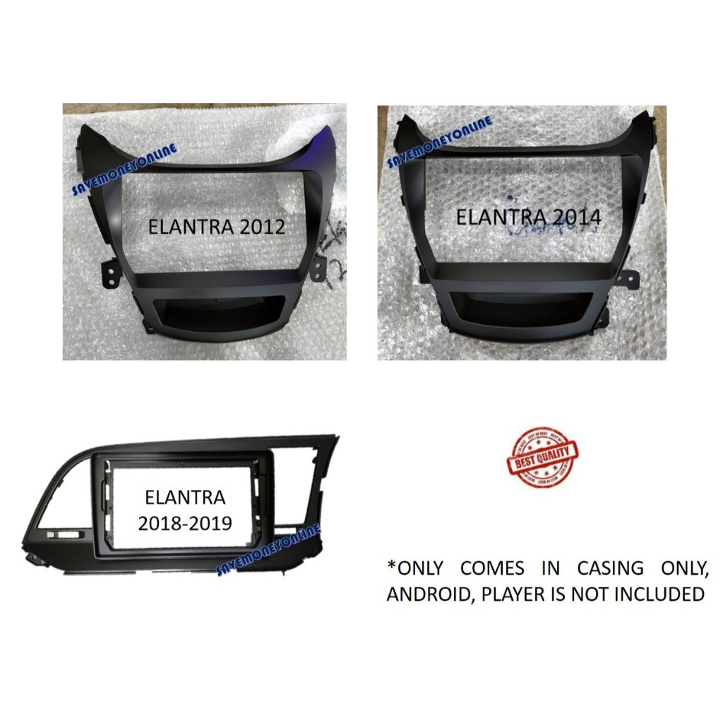 ANDROID PLAYER CASING สําหรับ HYUNDAI ELANTRA 2012 – 2013 , ELANTRA 2014 - 2017, ELANTRA 2018 2019