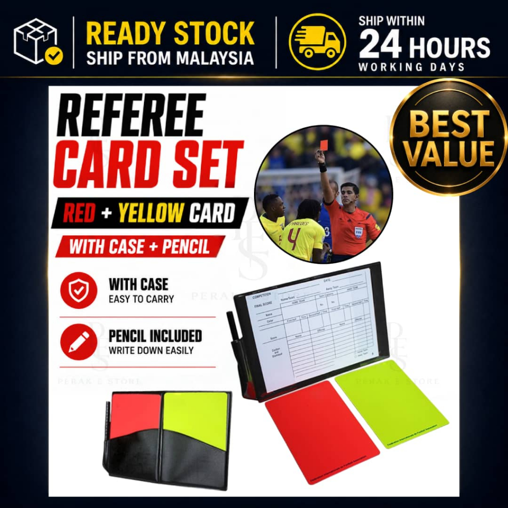 SET KAD PENGADIL - KAD KUNING & MERAH / REFEREE CARD SET - การ์ดสีเหลืองแดง