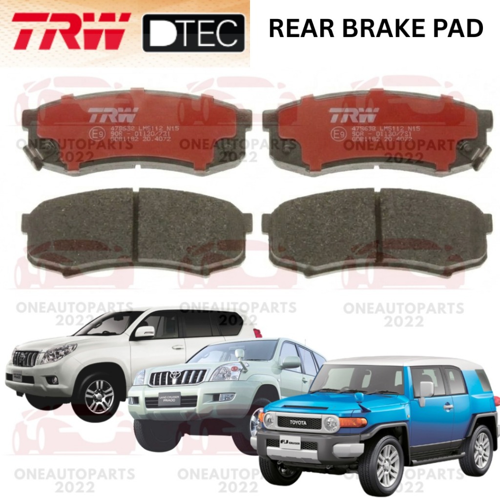 TRW DTEC เซรามิคด้านหลัง BLKG PAD LANDCRUISER PRADO RZJ95 HZJ80 LJ78 RZJ95 KDJ120 VZJ121 FJ CRUISER 