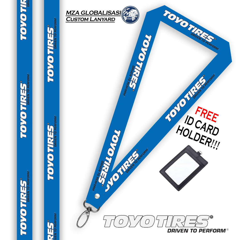 ยาง LANYARD TOYO TIRES TYRE+ ฟรี ที่ใส่บัตรประจําตัว TOYO ยางคุณภาพพรีเมี่ยม LANYARD