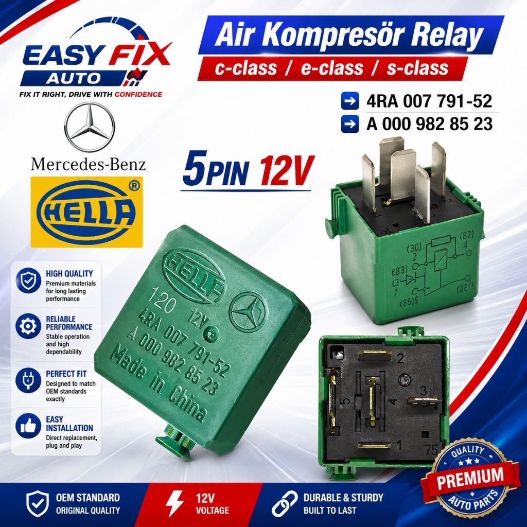 Air Kompor รีเลย์ mercedes-benz c-class /e-class /s-class 4RA 007 791-52A 000 982 85 23 5PIN 12V HEL