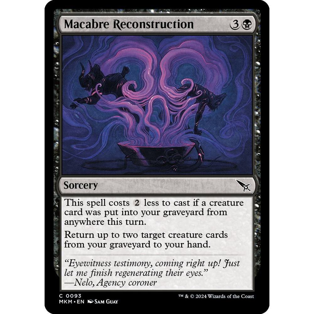 MTG: (MKM) C 993 - ฆาตกรรมการ์ดเดี่ยว Macabre Rebuction ที่ Karlov Manor