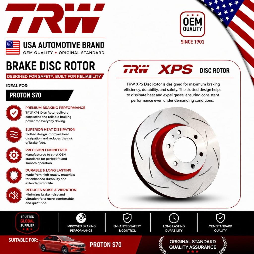 [UNCLE SPARE PART] PROTON S70 1.5 FRONT RACING XPS BRAKE DISC - TRW XPS