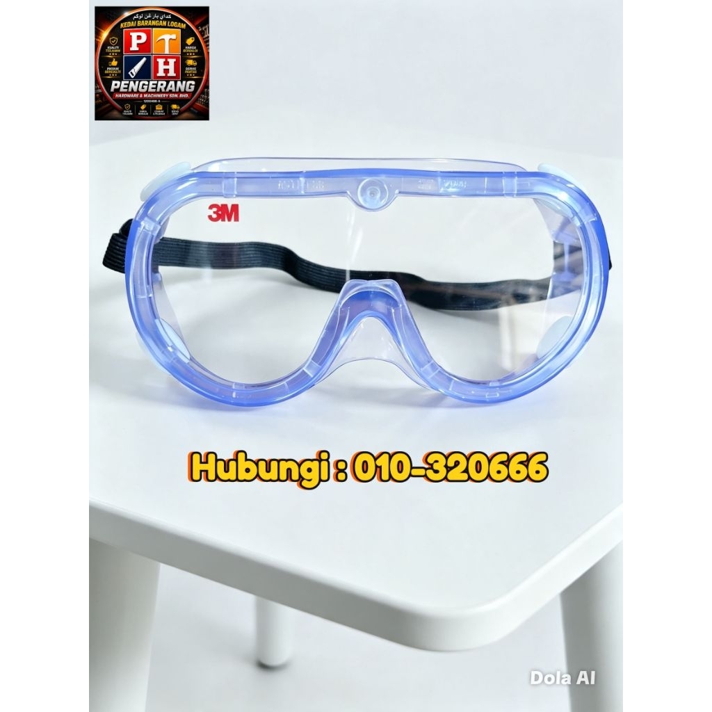 3M SAFETY GOOGLE 1621AF ANTI-FOG LENS