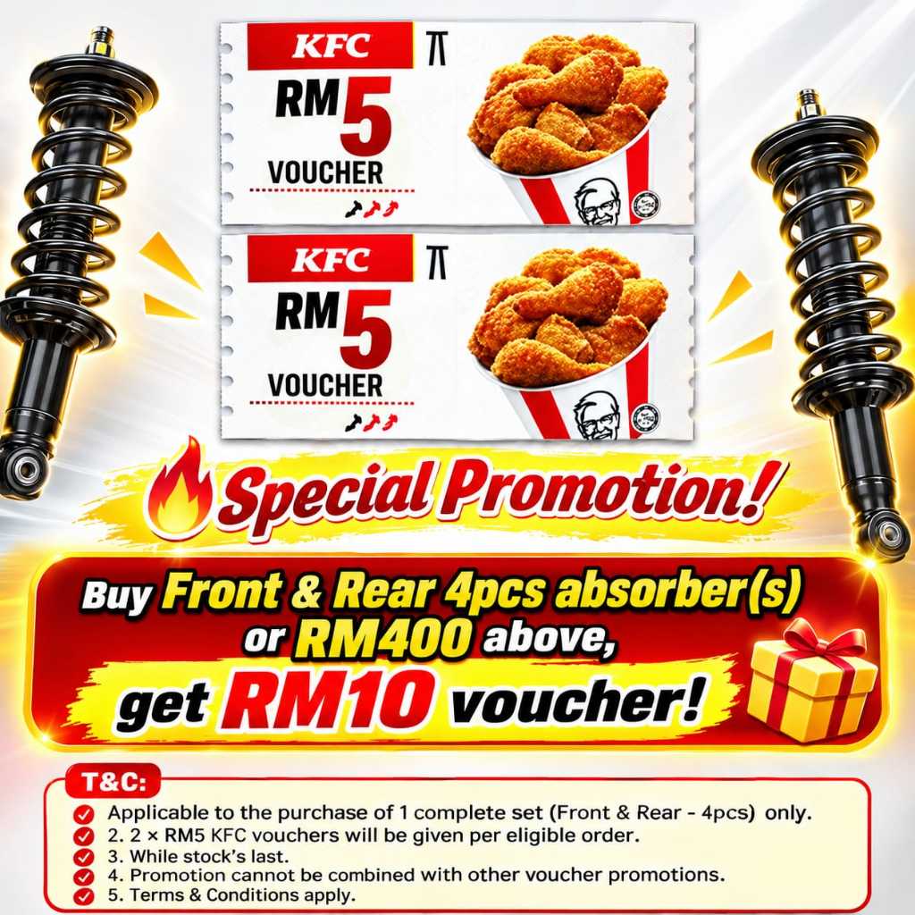 BUY SEAHAWKS ABSORBER ( FRONT & REAR 1SET ) ( ฟรี RM10 KFC VOUCHER )