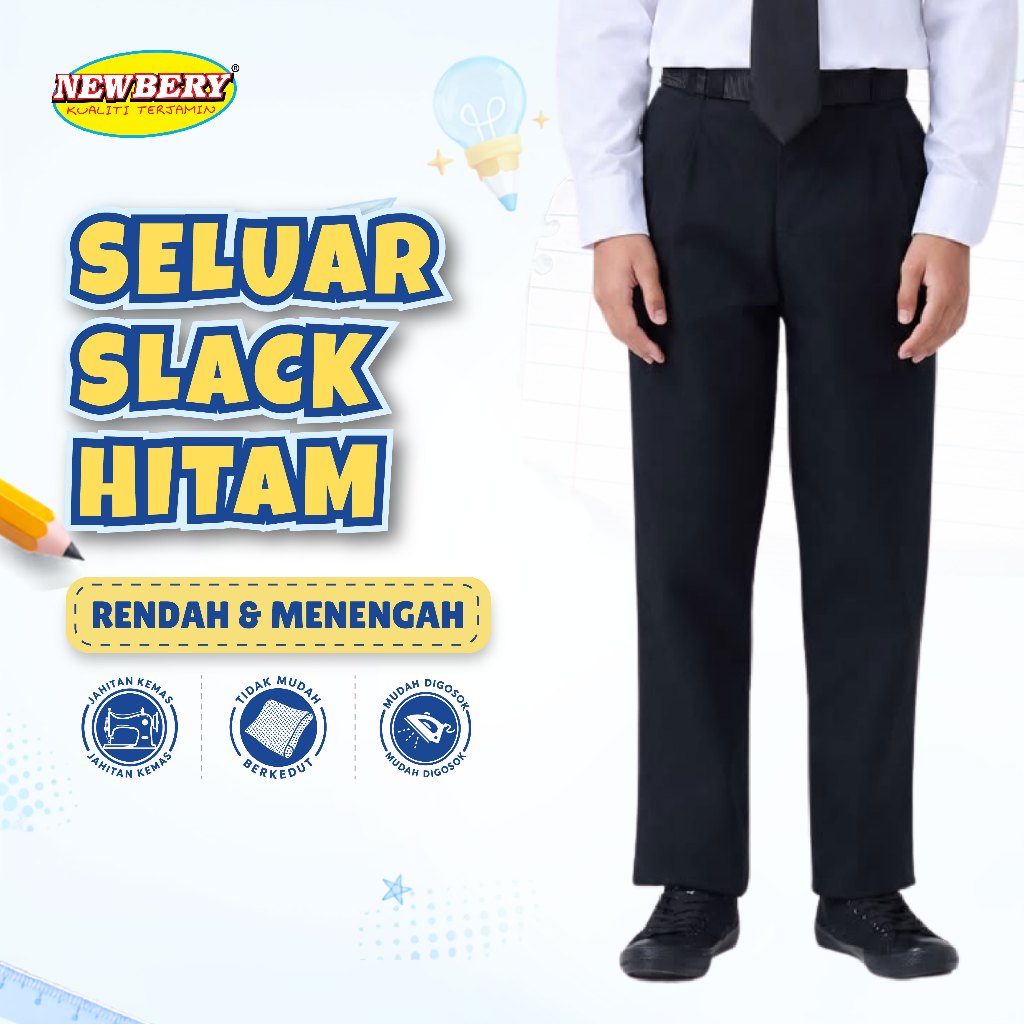 NEWBERY Slack Pants (สีดํา) / Seluar Slack (Hitam)