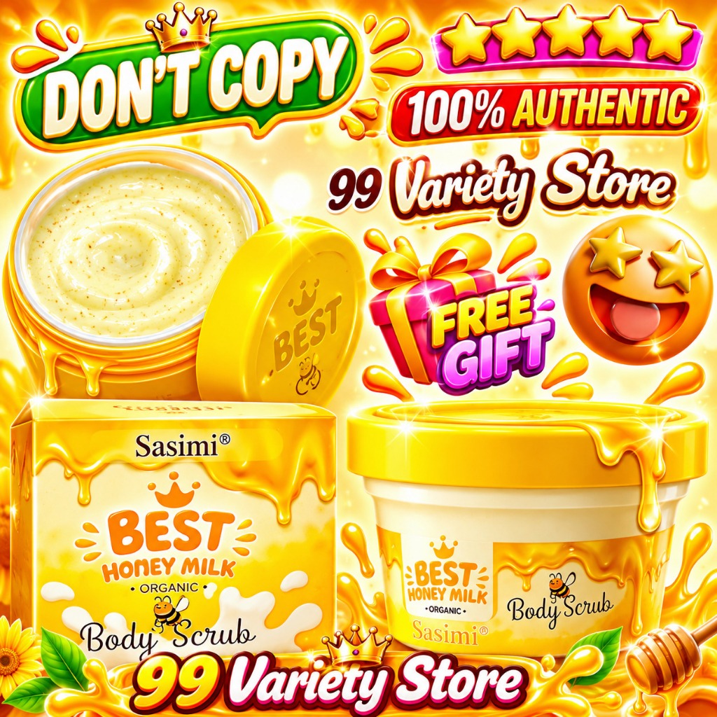 SASIMI Honey Milk Organic Body Scrub 200ml (ไม่มีกล่อง)