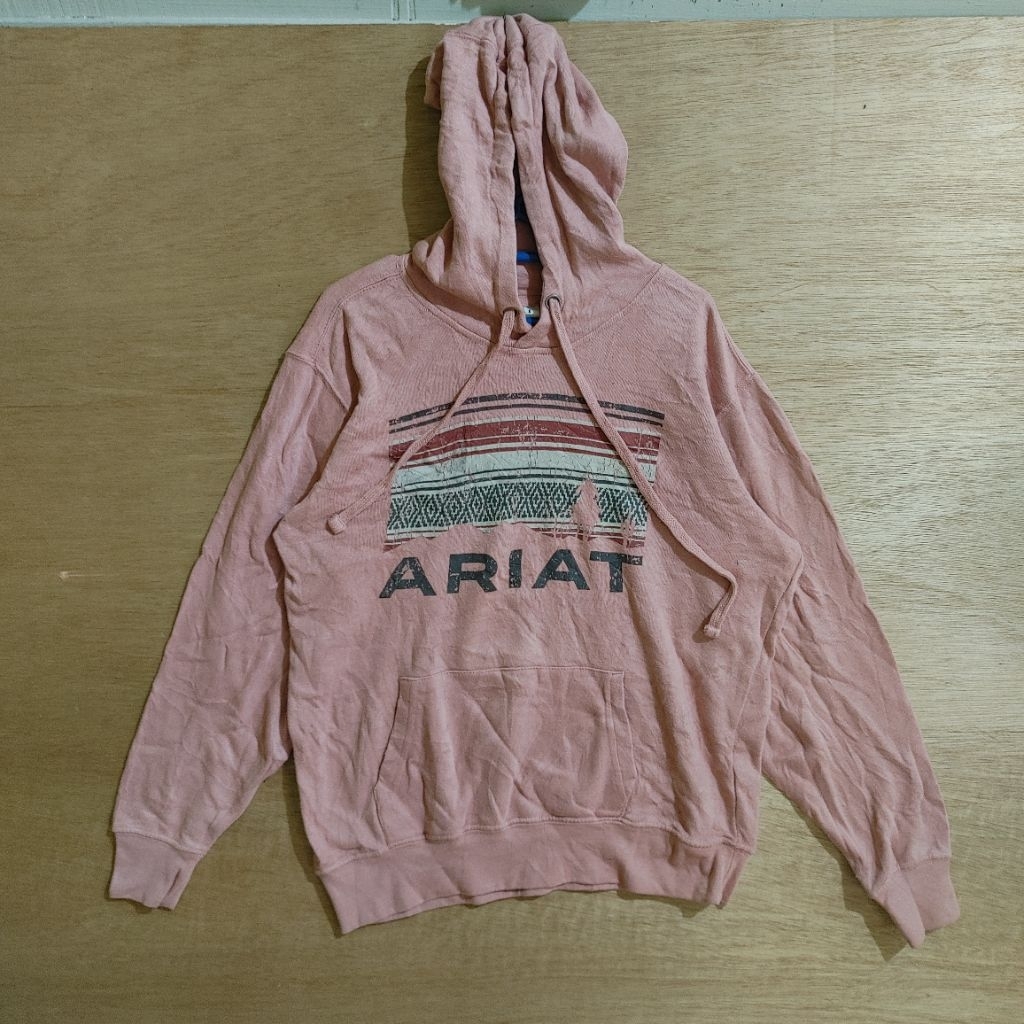 เสื้อฮู้ด Pink Ariat Real Graphic พิมพ์ Size S 12