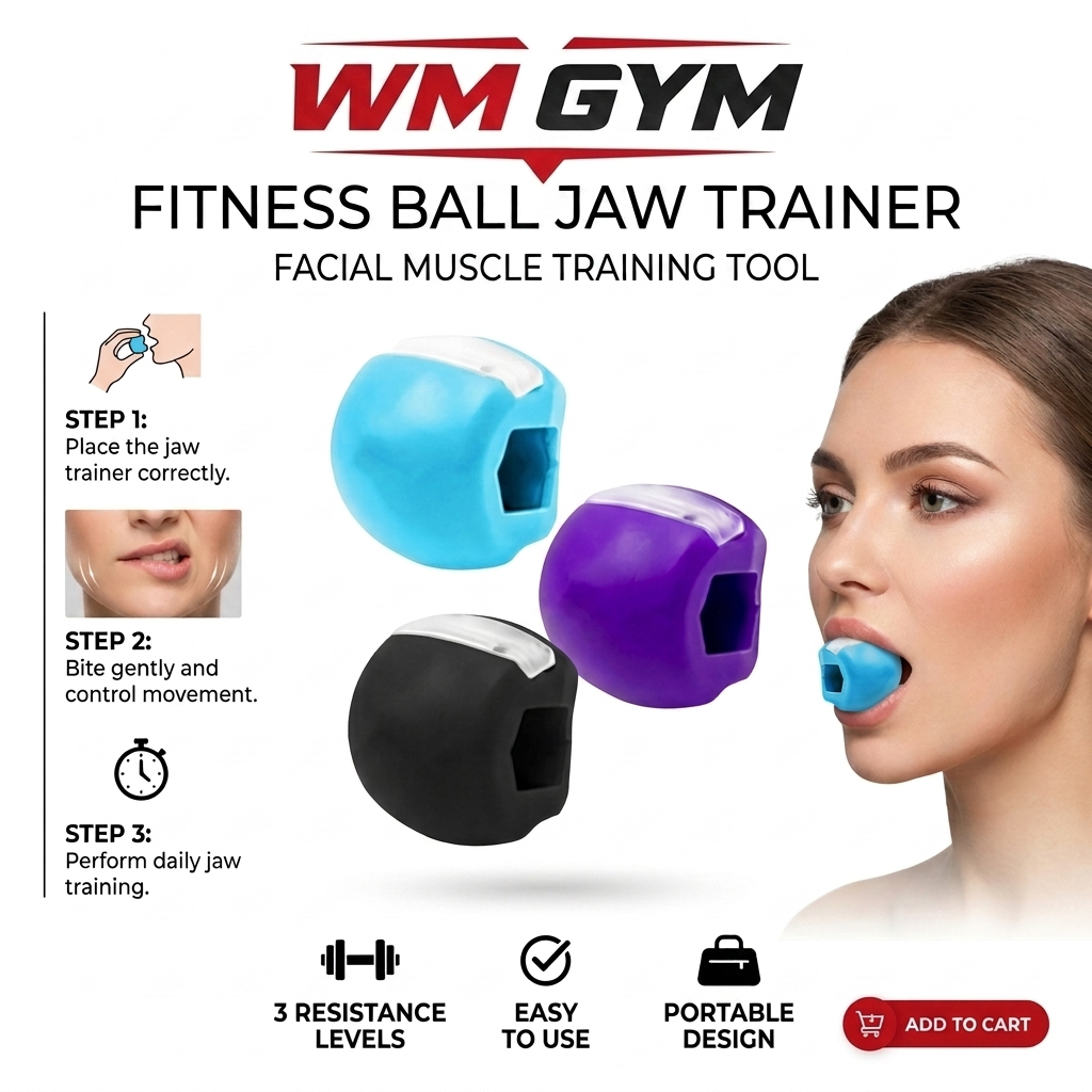Face Fitness Ball Jawline Exerciser Ball Jaw การออกกําลังกาย Jawline Shaper Mewing Ball