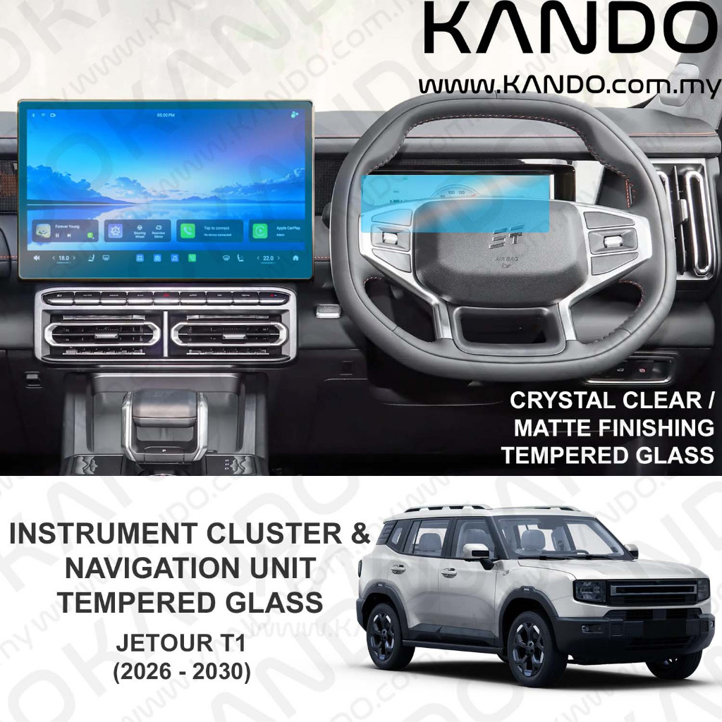 Jetour T1 กระจกนิรภัย Protector Jetour T1 ป้องกันหน้าจอ Jetour T1 หัวหน่วย Jetour T1 GPS แก้ว Jetour