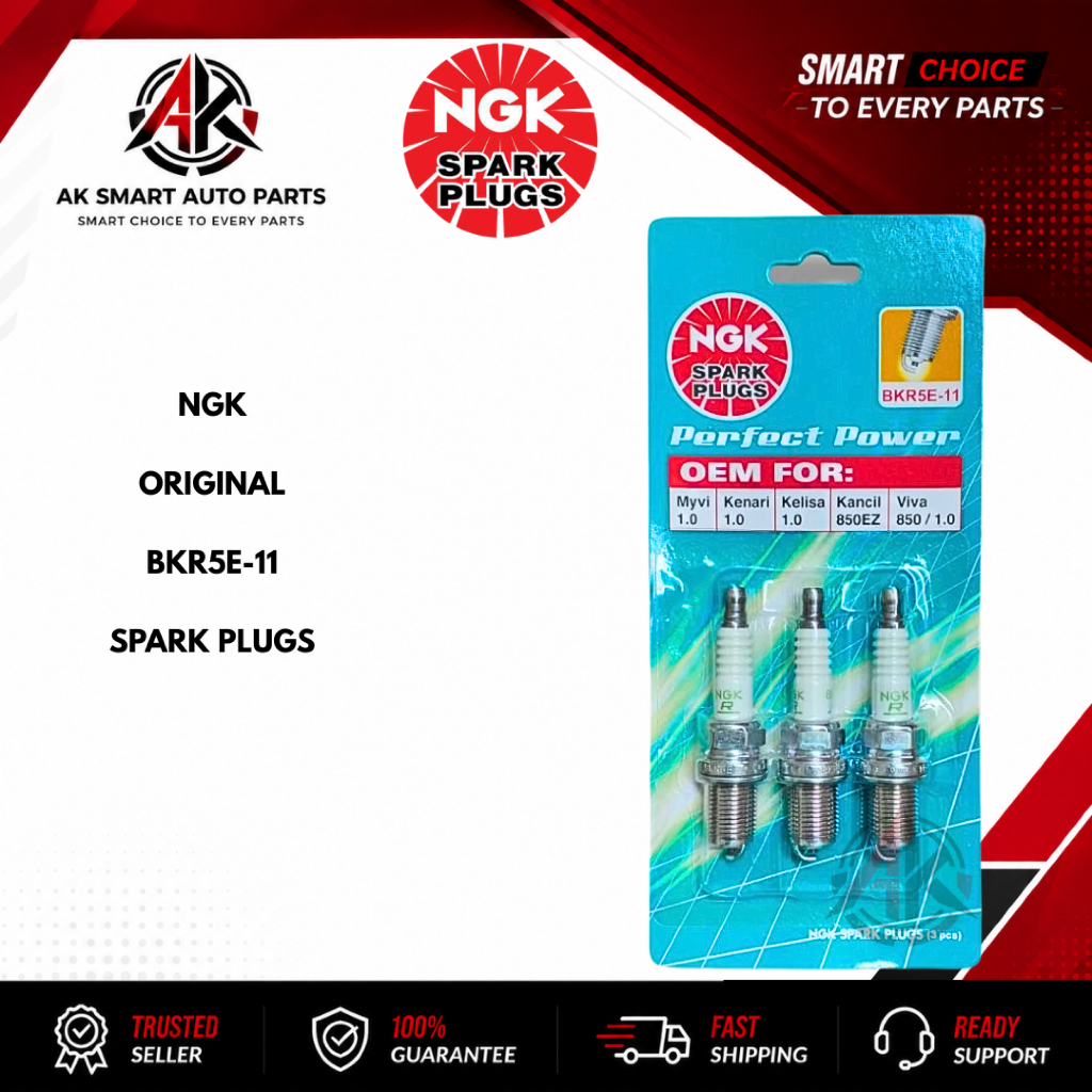 NGK BKR5E-11 สําหรับหัวเทียน Myvi Kancil Kelisa Viva 1.0