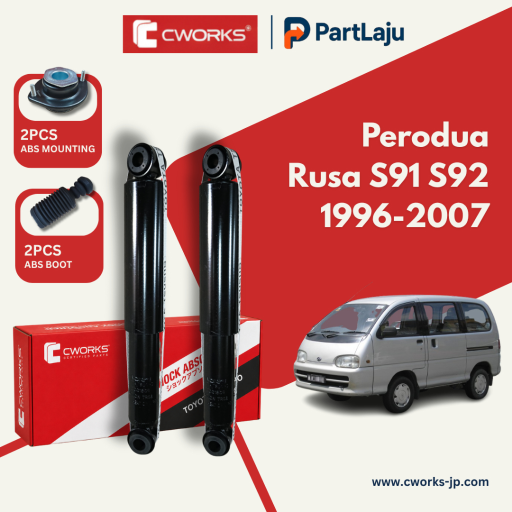 Cworks ญี่ปุ่น Perodua Rusa Van S91 1.3 S92 1.6 1996-2007 ด้านหลังชุด Belakang