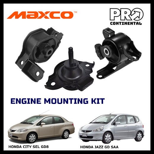 HONDA CITY 1.5 GD8 SEL JAZZ GD 1.5 SAA 2003-2007 ENGINE MOUNTING KIT [1 ชุด (3 ชิ้น)]