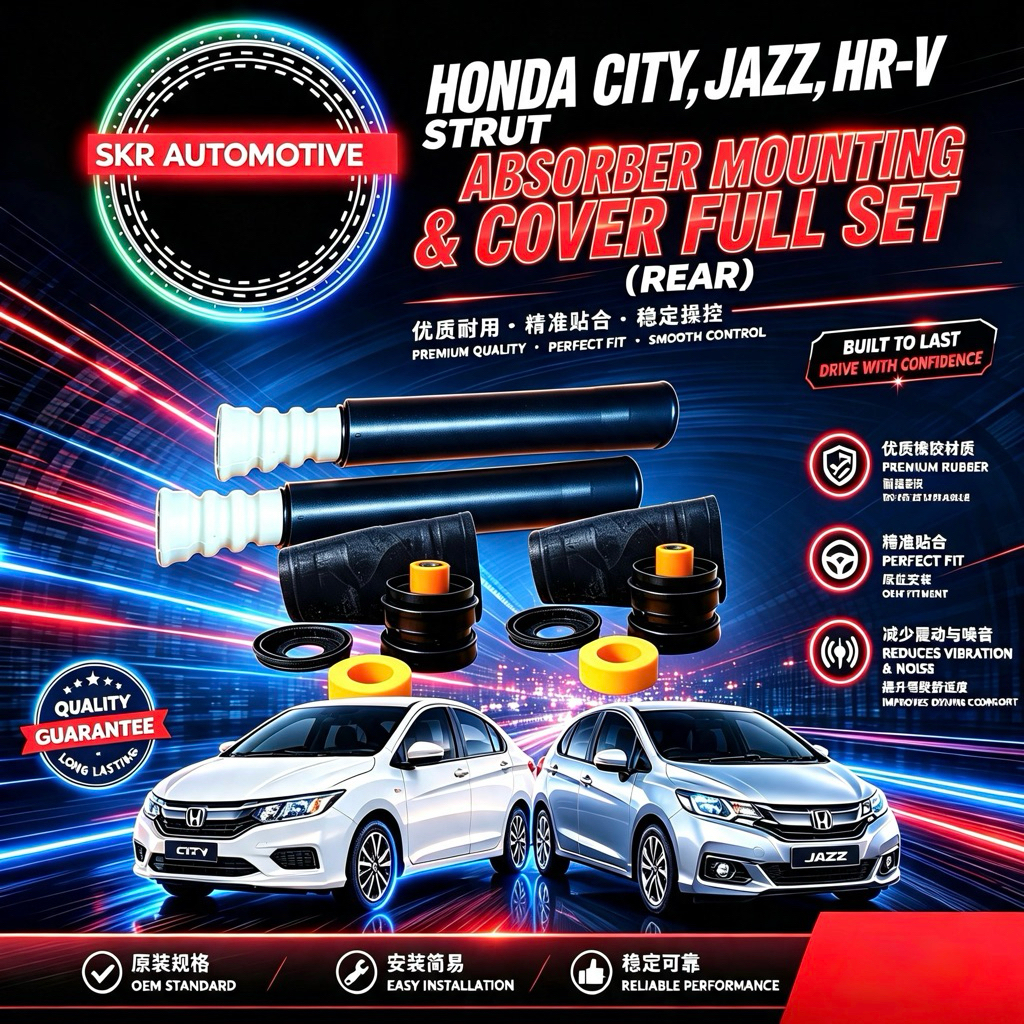 HONDA CITY(T9A),JAZZ(T5A),HRV( HR-V T7A ) ด้านหลัง ABSORBER MOUNTING & COVER FULL SET (ราคา - 2 คู่)