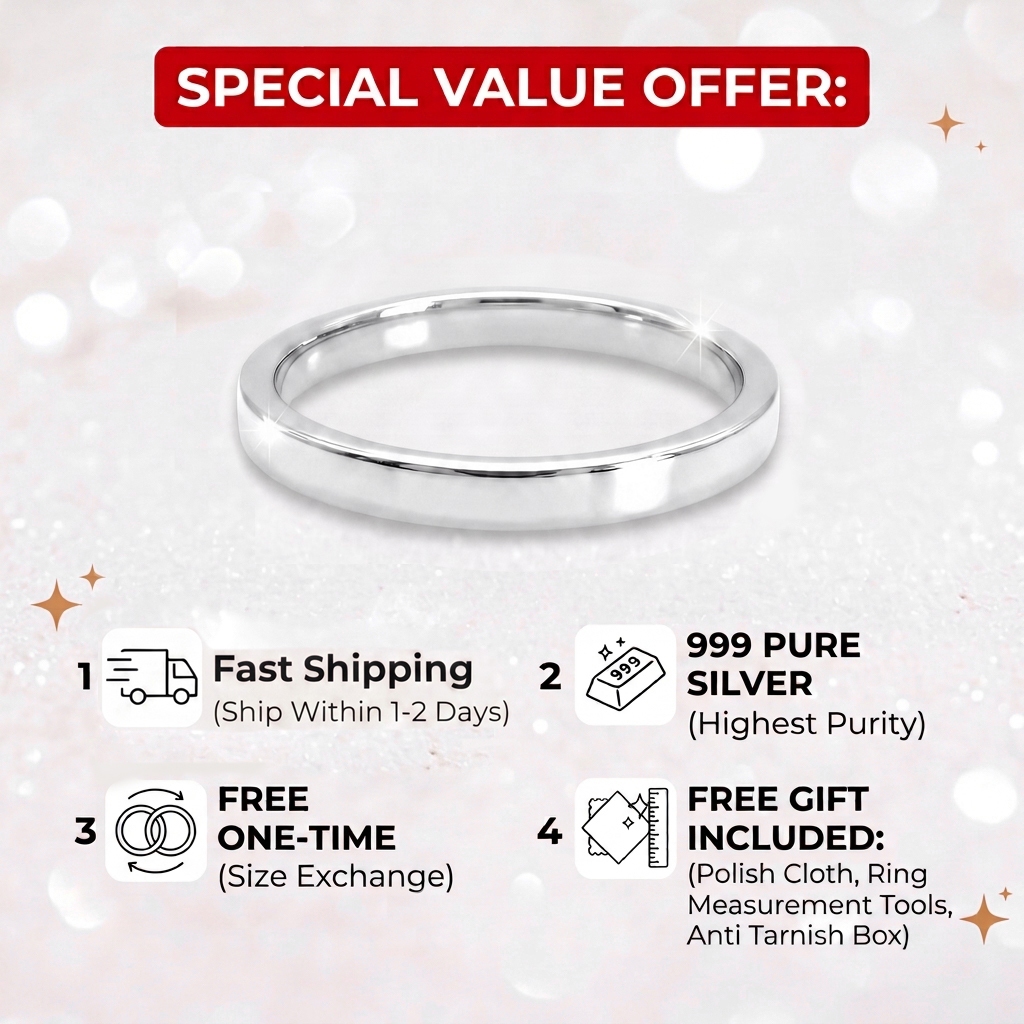 Cincin Tulen Silver 999/ แหวนเงินแท้ 999/ คอป 999/กว้าง 2mm
