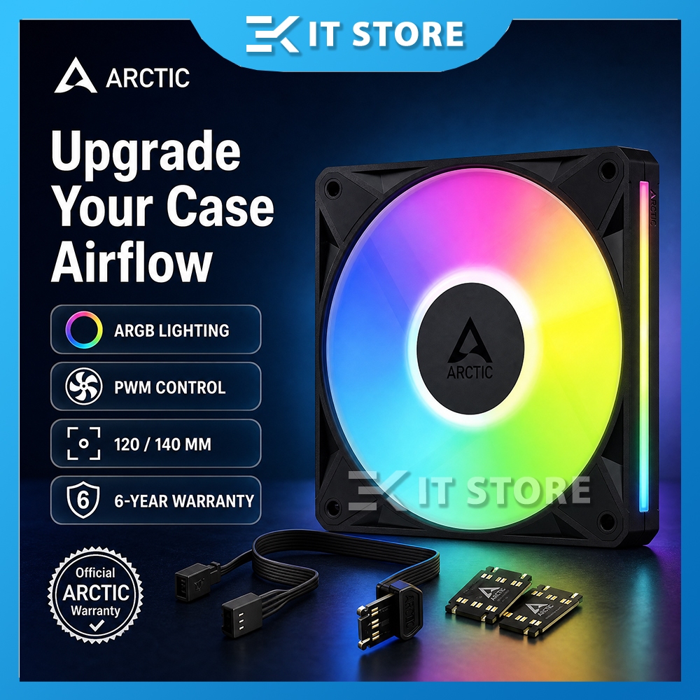 Arctic BioniX P12 / P14 ARGB 120 มม.140 มม.Pro Tier Gaming PWM PC Case พัดลมระบายความร้อนสําหรับนักเ