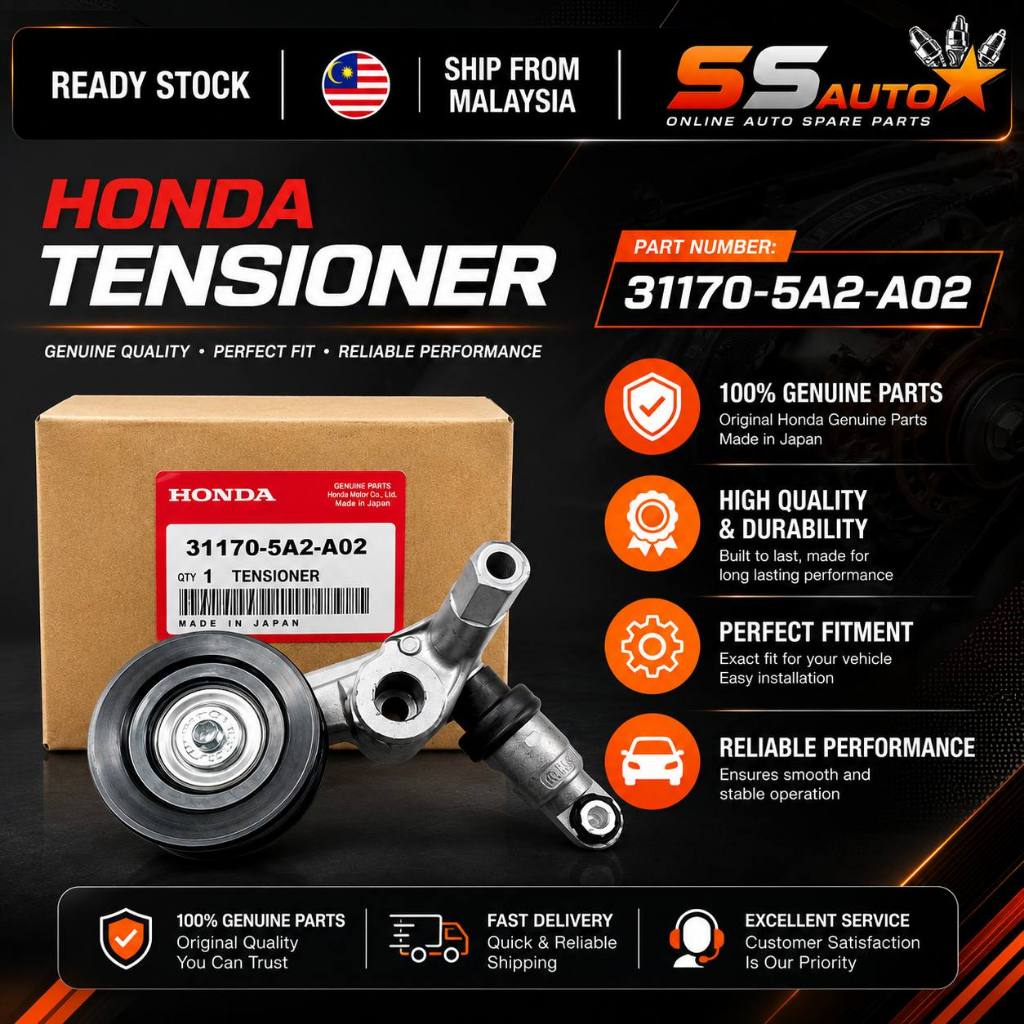 31170-5A2-A02 พัดลมปรับความตึงเข็มขัดสําหรับ Honda CRV RW 2.4, Accord CR T2A 2.4, Odyssey RC1, Civic