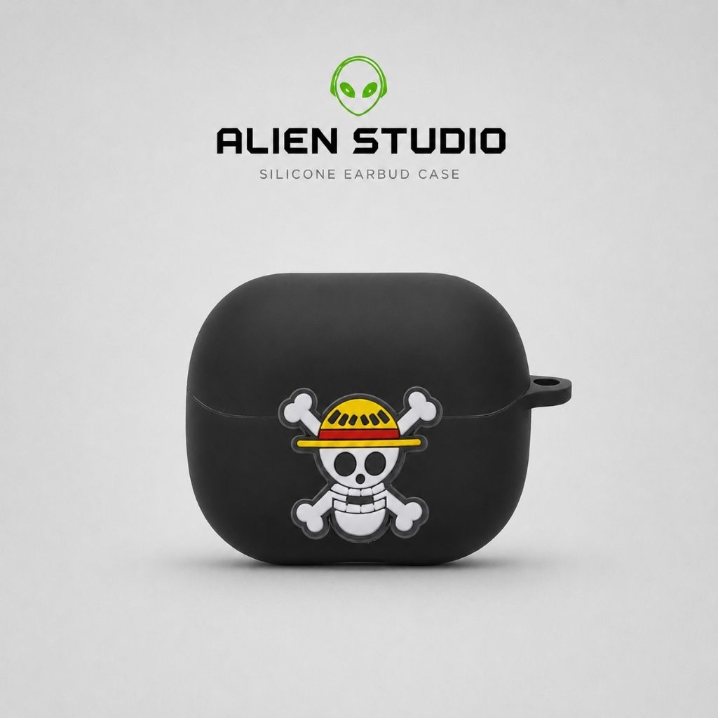 ALIEN STUDIO 3D สไตล์ซิลิโคนฝาครอบป้องกันสําหรับ SoundPEATS Q3 Pro กรณี + ปากกาทําความสะอาด + เชือกเ