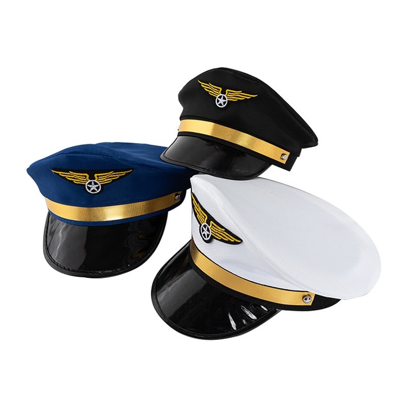 TOPI PILOT CAPTAIN PEAKCAP กัปตันหมวก Topi Kanak-kanak โบอิ้งแอร์บัส AirAsia MAB Aviator Cabin ลูกเร