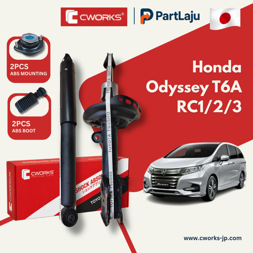 Cworks Japan Honda Odyssey T6A RC1 RC3 2.4 2013-2020 โช้คอัพหน้าและหลังครบชุด