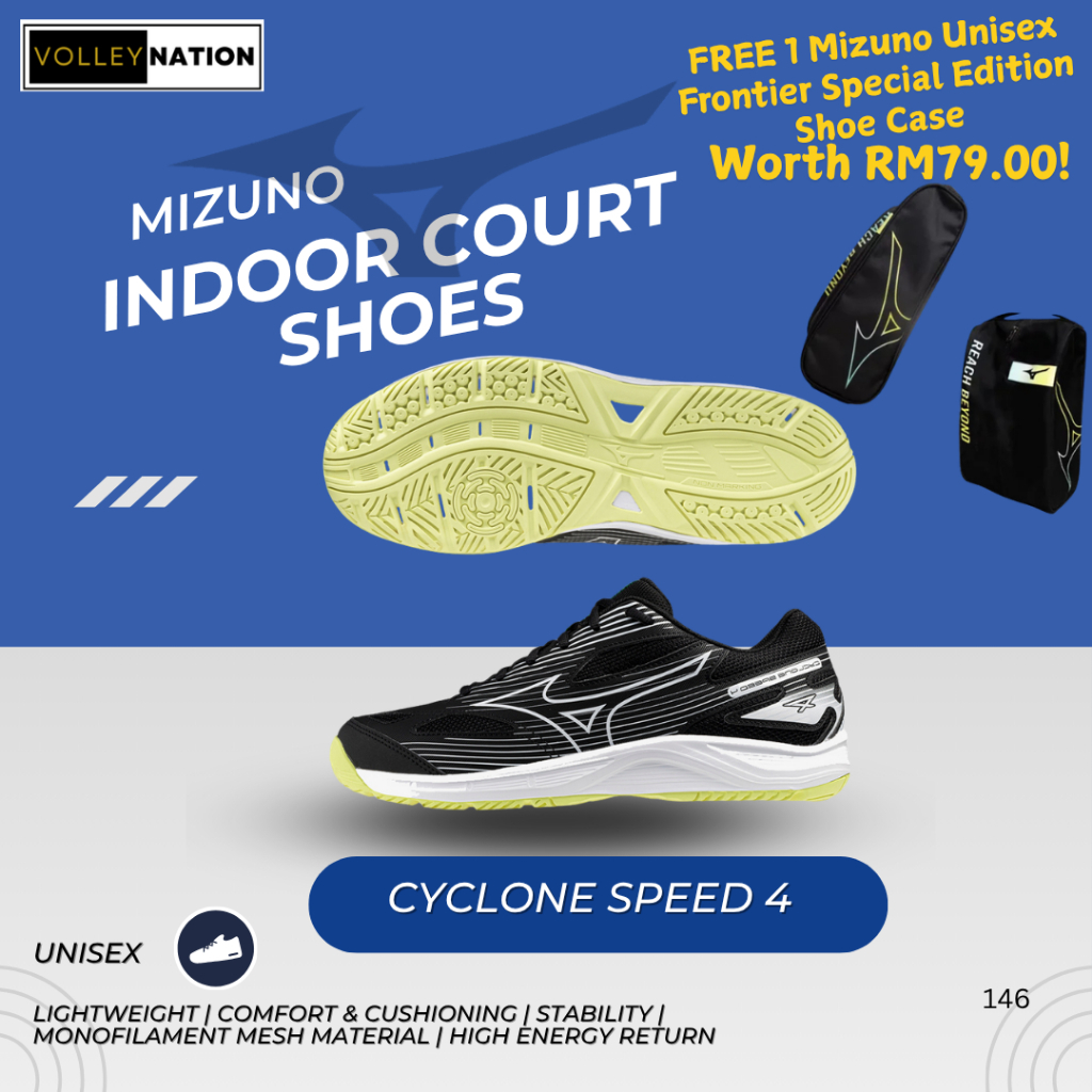 Mizuno Cyclone Speed 4 Black/White/Sunny Lime