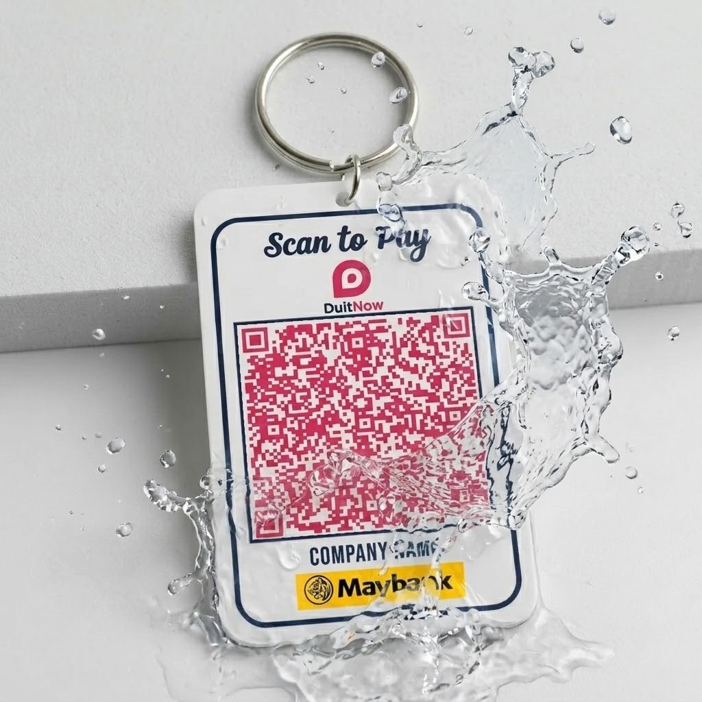 KEYCHAIN SUBLIMATION QR CODE พวงกุญแจ QR UV PRINT QR PAYMENT KEYCHAIN GRAB SIZED QRPAY