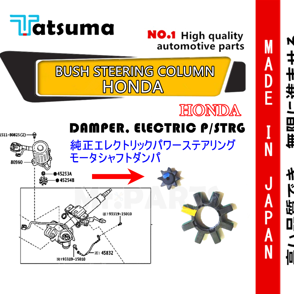 🧿HONDA HRV มอเตอร์พวงมาลัยพลังงานคอลัมน์เกียร์บุช HRV T7A RU 13-20YR TATSUMA JAPAN คอลัมน์บุช