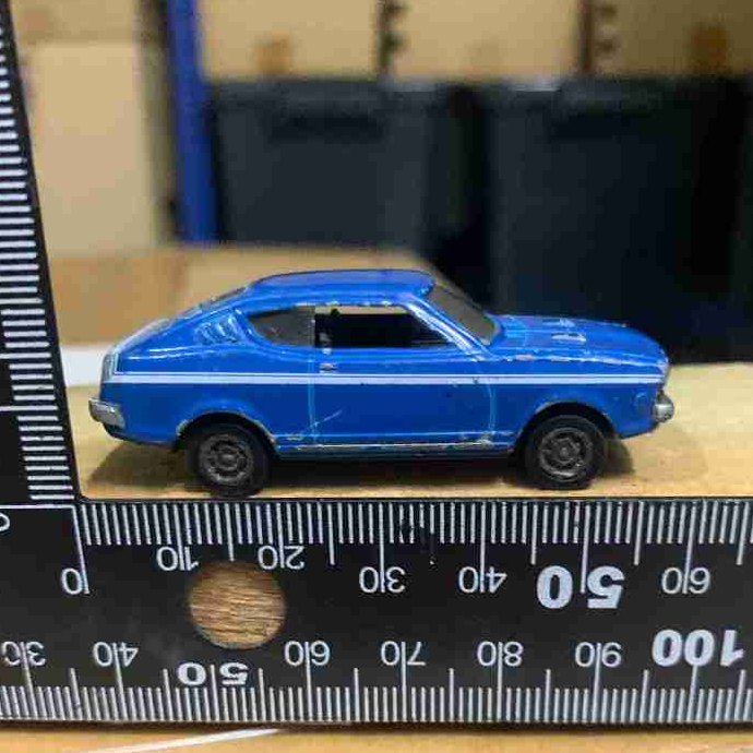 สําหรับฟื้นฟูวินเทจสีฟ้า Mitsubishi Galant GTO diecast รถของเล่น
