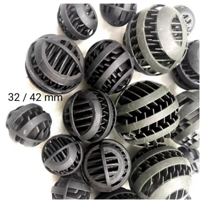 ITOSHI 200 ชิ้น Bio Ball พร้อมฟองน้ํา 32 มม.Aquarium Filter Media Bio Home Bacteria Ball fish Dailo