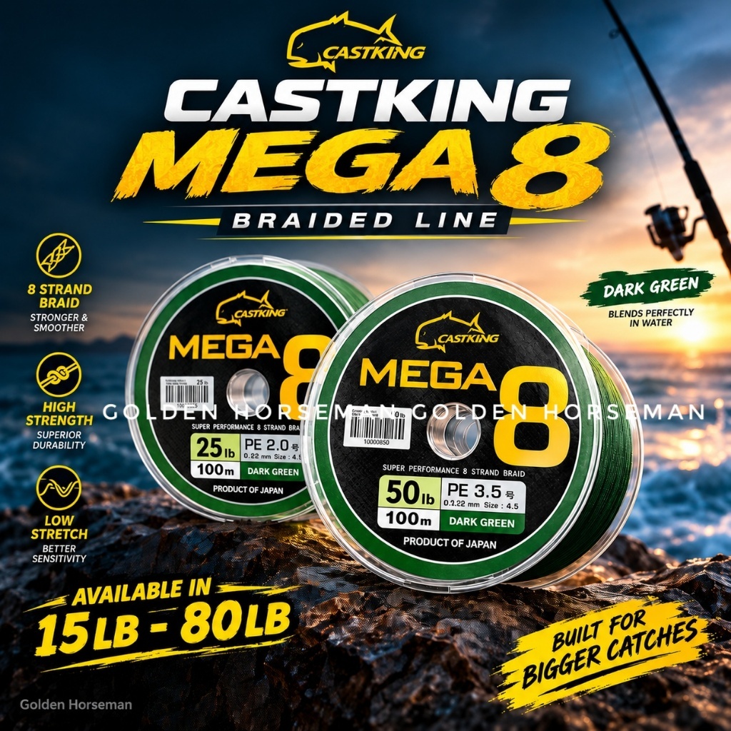 CASTKING MEGA X8 X4 สายถัก / Tali Sulam MEGA 8X 4X