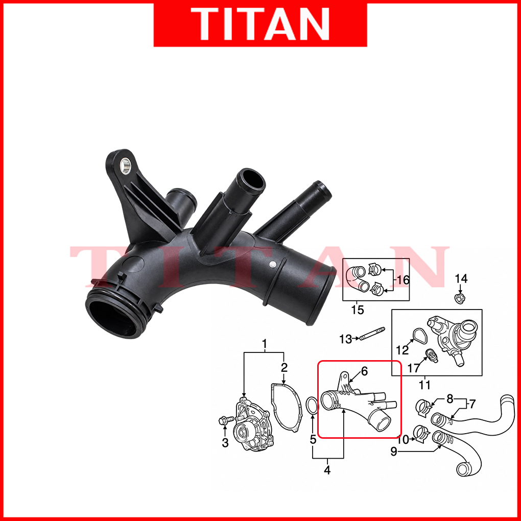 CHEVROLET COLORADO 2012-2017 ปั้มน้ํา PIPE