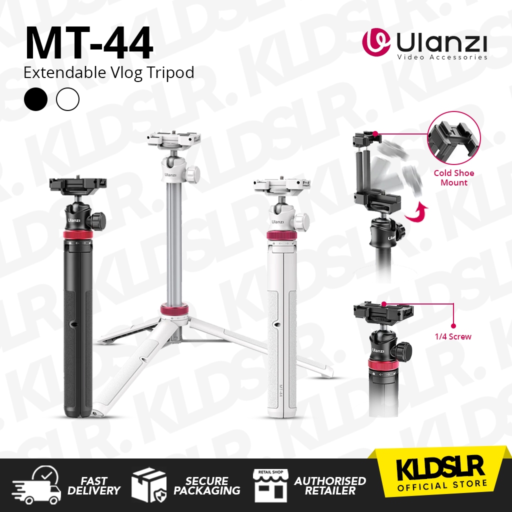 Ulanzi MT-44 ขยายขาตั้งกล้องสําหรับกล้องโทรศัพท์ Vlog ขาตั้งกล้องรองเท้าเย็นโทรศัพท์ Mount สําหรับไม