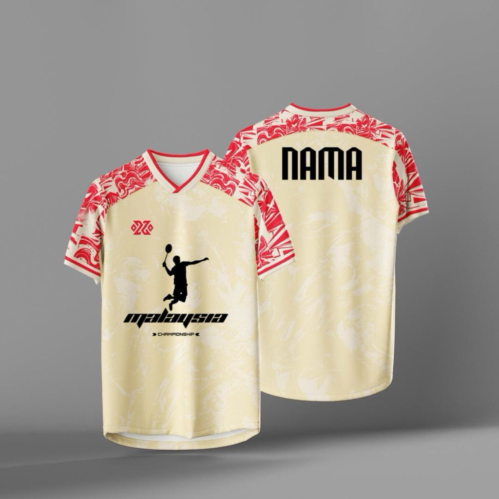 JERSI BADMINTON JERSEY TRANING BADMINTON JERSI CUSTOM [ออกแบบใหม่ BADMINTON CLUB][ฟรี CUSTOM NAME] S