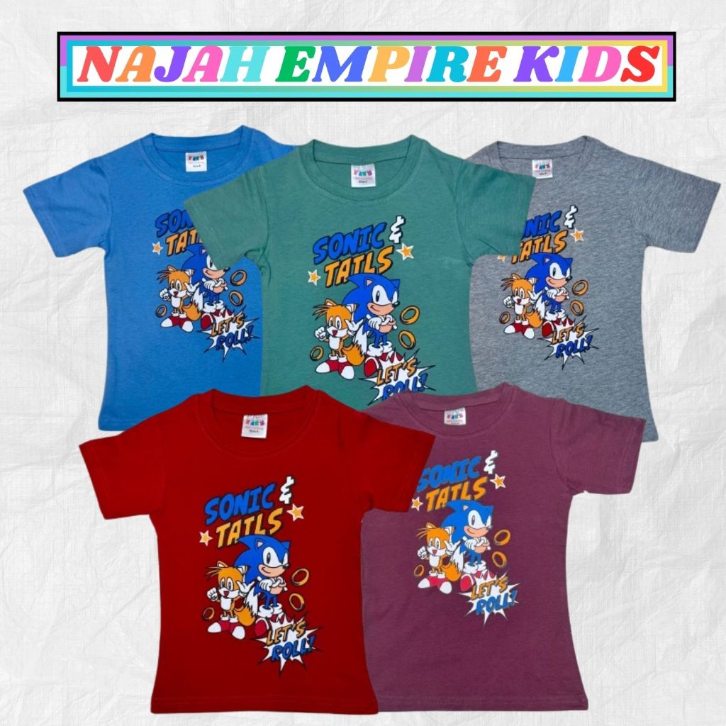 เสื้อยืด BUDAK SONIC (2 YEARS-8 YEARS) SHORT SLEEVES 100% COTTON