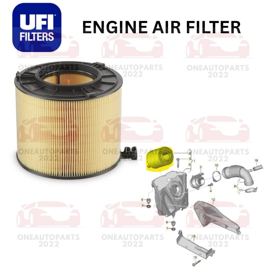 UFI ITALY ENGINE AIR FILTER AUDI A4 B9 1.4 TFSI