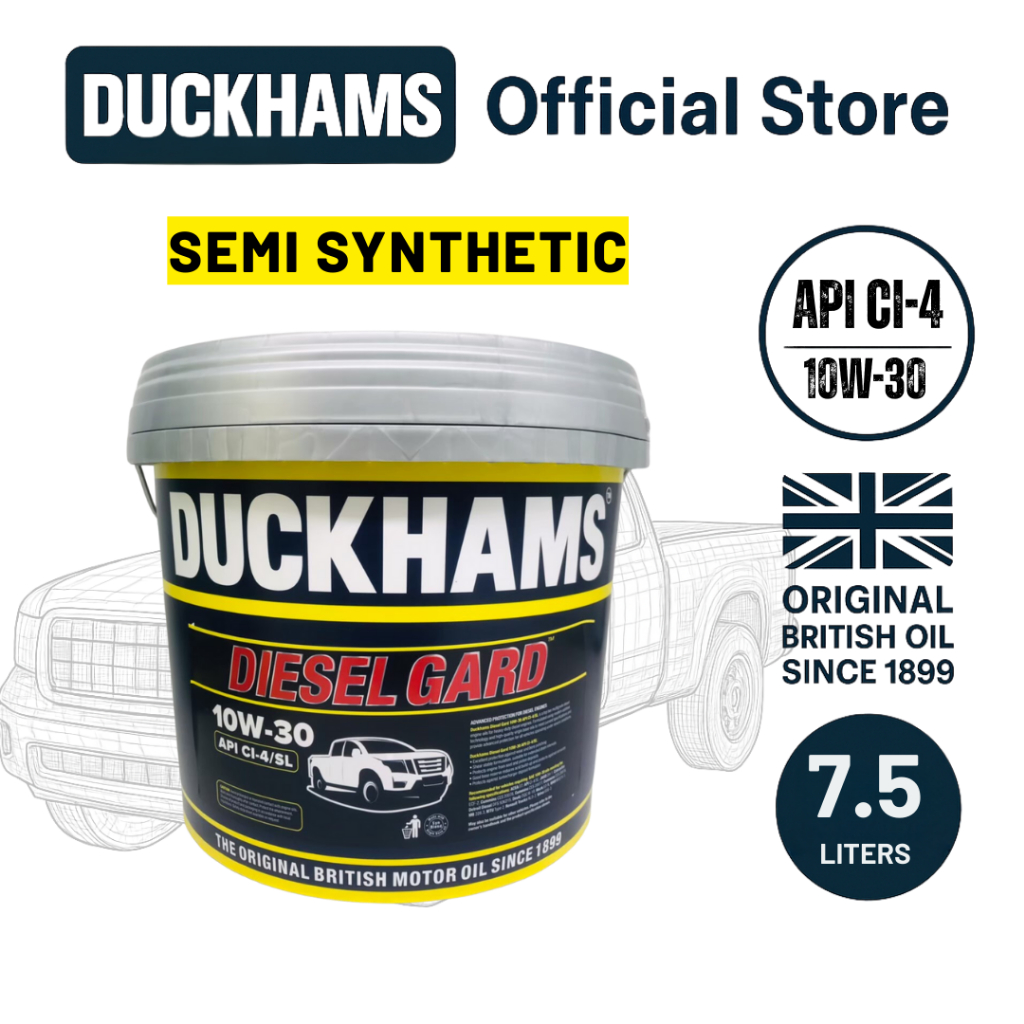 Duckhams Diesel Gard 10W-30 CI-4 (7.5 ลิตร) - น้ํามันเครื่องดีเซลกึ่งสังเคราะห์ 10W30 7.5L สําหรับ 4