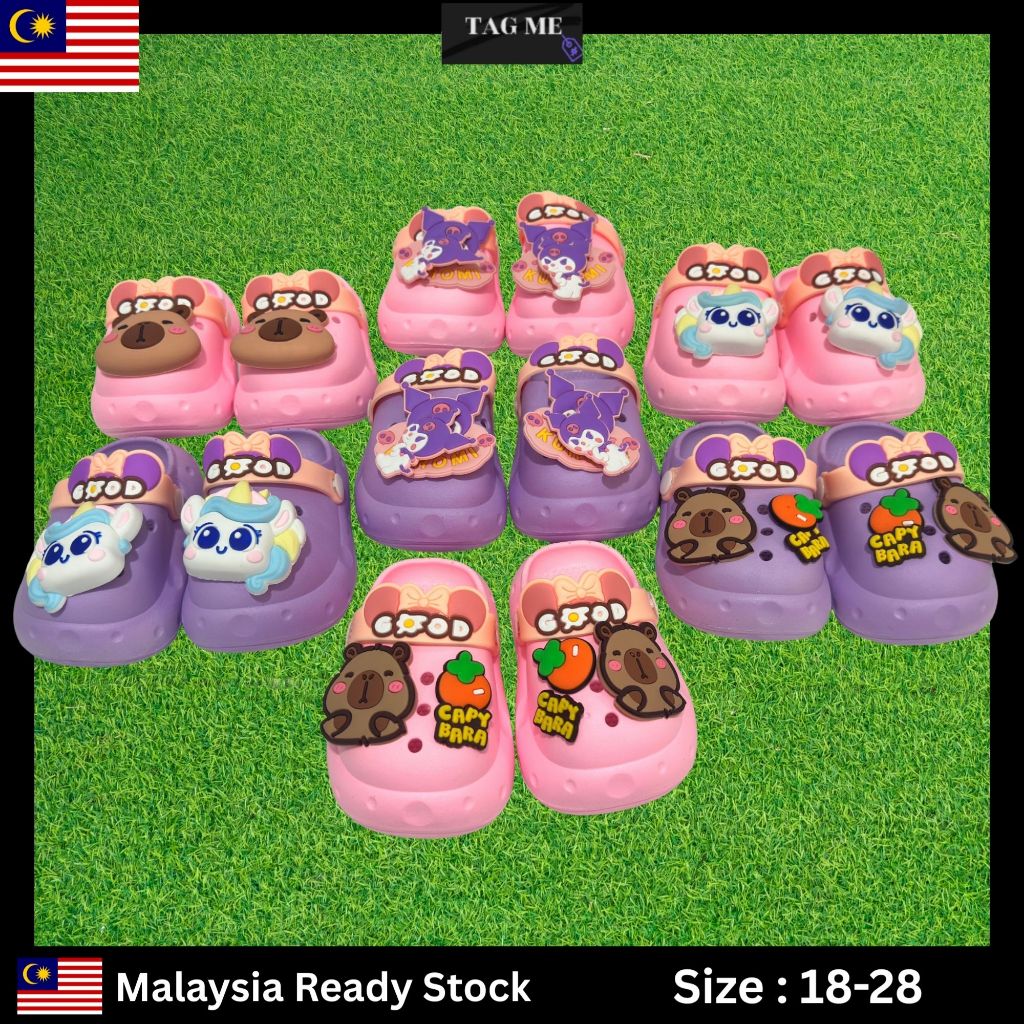 Kasut Budak Perempuan Girl Kid Slipper Scandal Perempuan Bear Kid Shoes TMKS75