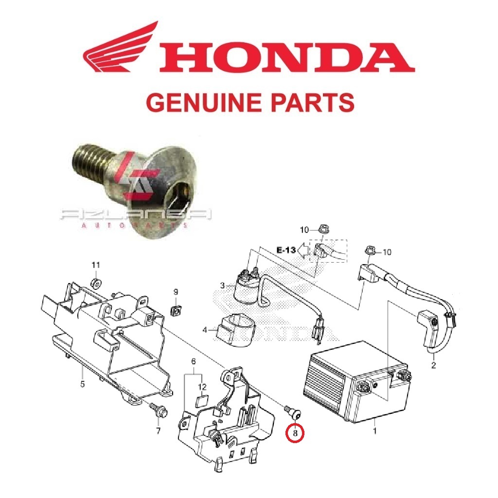 สกรูกระทะ 6x18.5 ( 90132-K45-N00 ) RS150R V1 V2 V3 & RS-X V1 V2