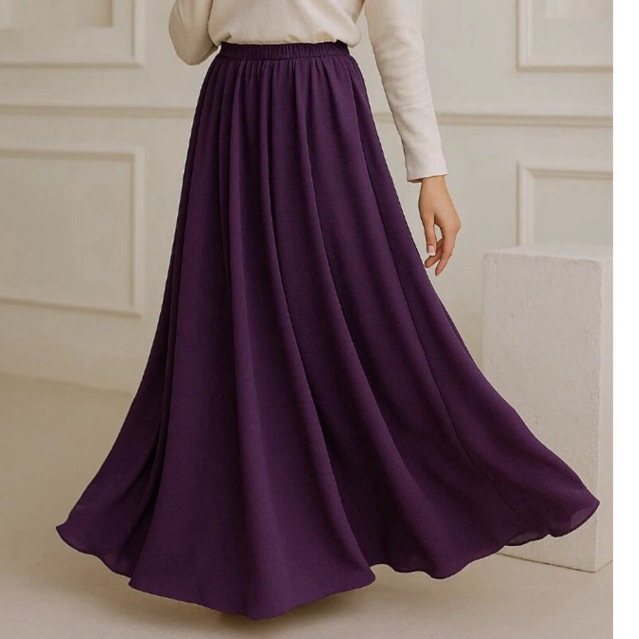 XAIR FLOWY SKIRT LEMBUT IRONLESS FLOWY KEMBANG