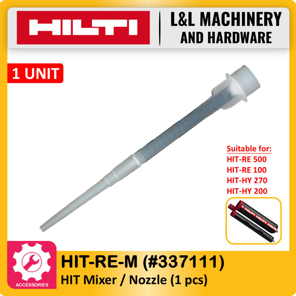HILTI HIT-RE-M HIT มิกเซอร์/หัวฉีด ( 1 ชิ้น ) ** สําหรับ HIT-RE 500 / RE 100 / HY 270 / HY 200 ( 337