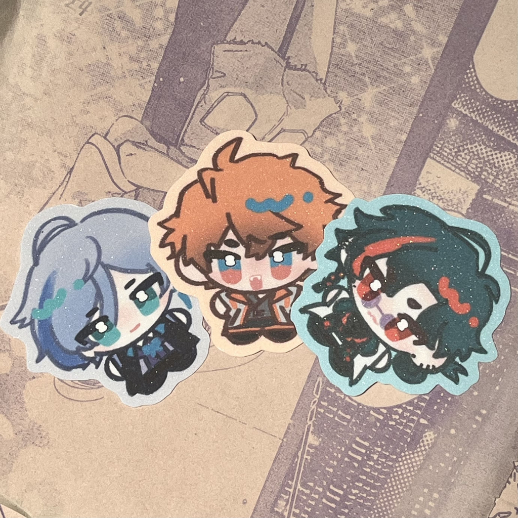 ชุดสติ๊กเกอร์ 3SKM nijisanji ( sakaki ness/kitami yusei/kaisei)