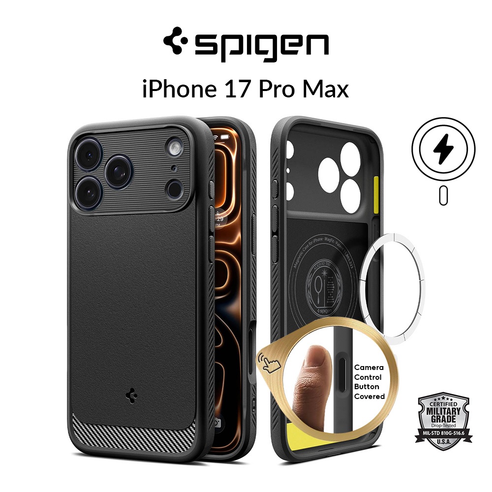 Spigen เคส iPhone 17 Pro Max 6.9" เกราะที่ทนทาน MagFit เคสโทรศัพท์แม่เหล็ก iPhone 17 Pro Max Cover