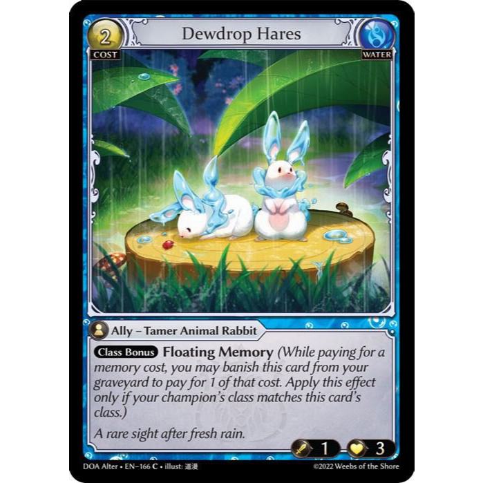 💥Grand Archive TCG (Playset) | Dewdrop Hares (C) | EN-166 การ์ดเพลย์เซ็ตเซ็ต DOA Alter