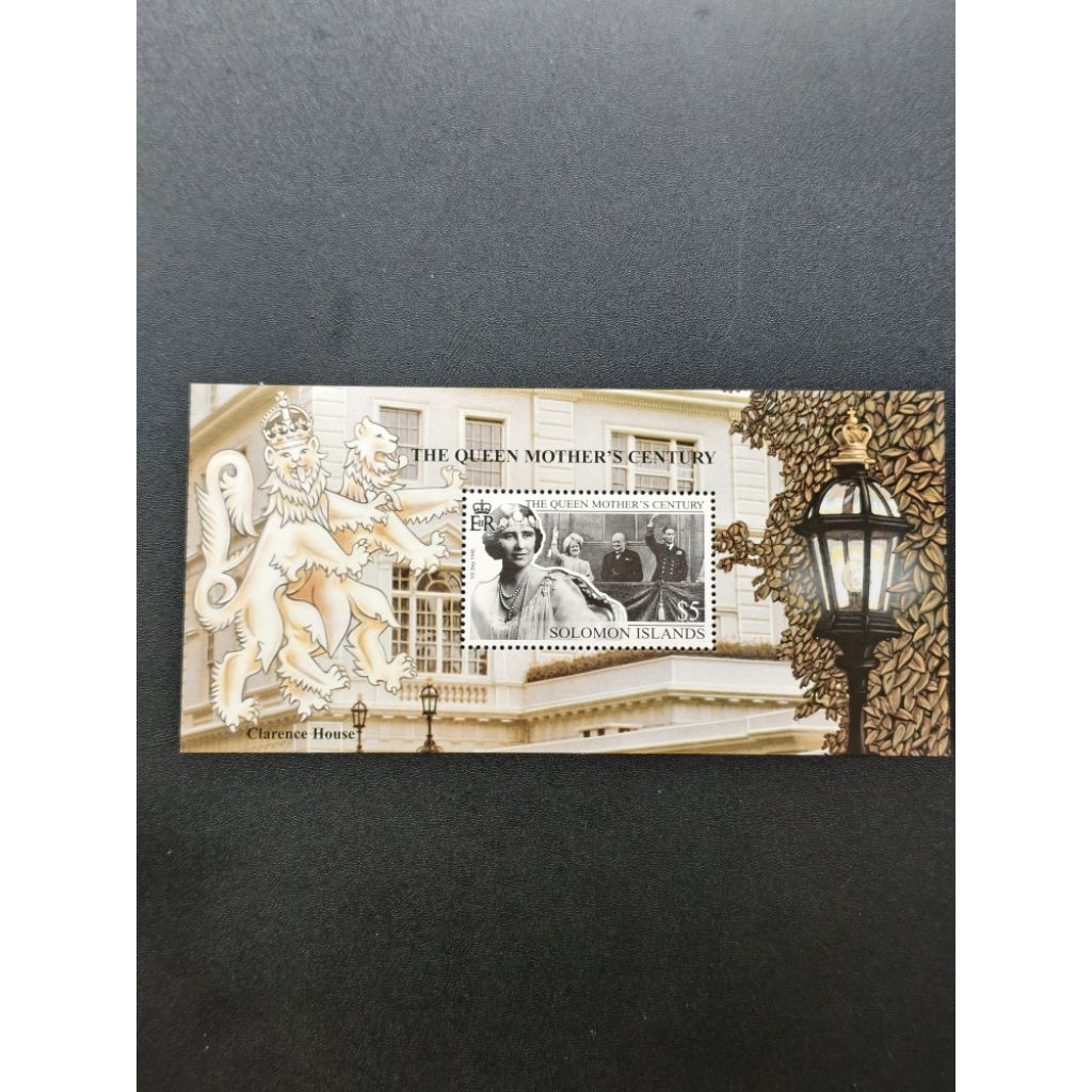 MS53 Solomon Island ปี 2000 Queen Mother Elizabeth แสตมป์ Centenary MS mint