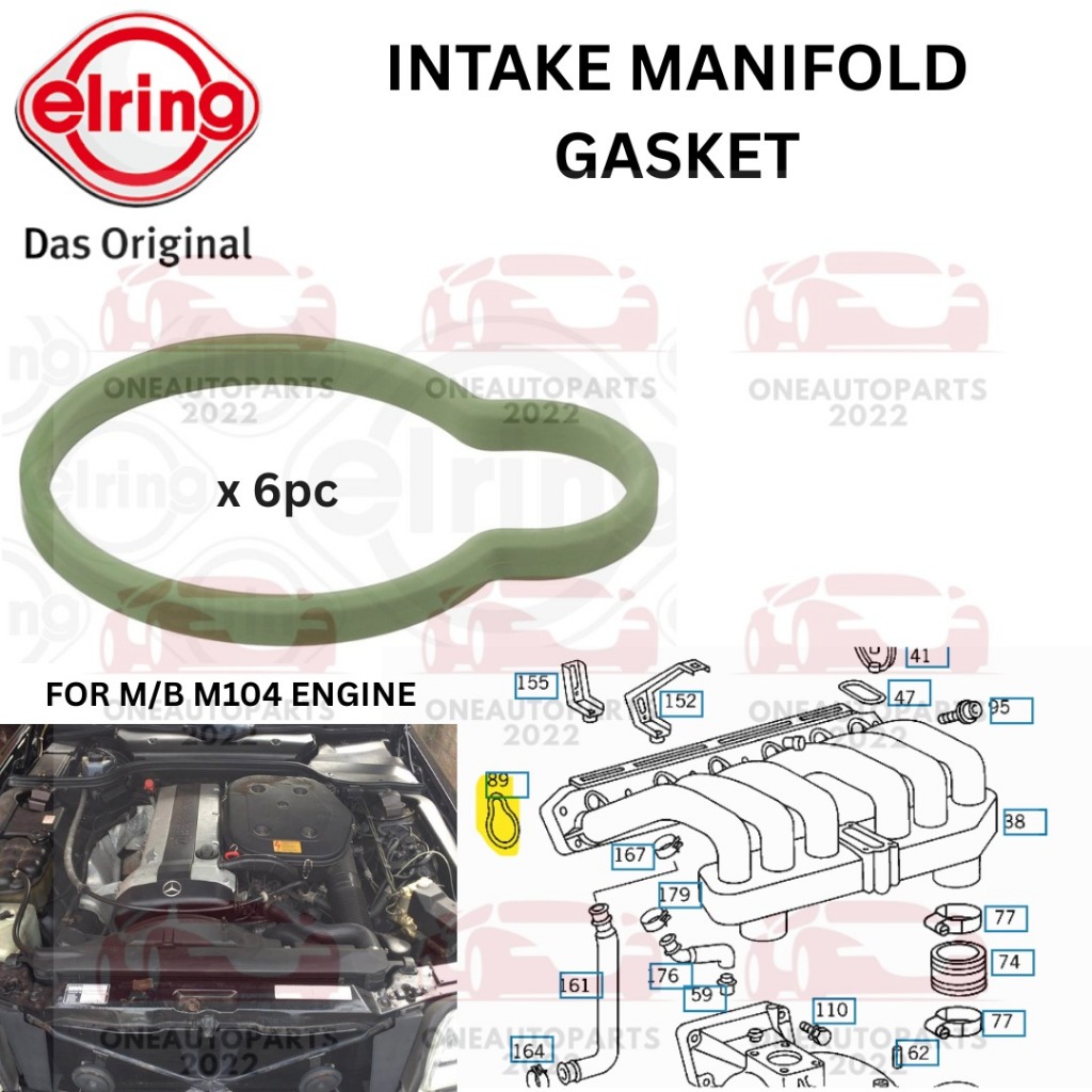 ELING GERMANY TANIFOLD GASKET MERCEDES BENZ M104 เครื่องยนต์ W124 E280 W210 E280 W202 C280 R129 SL32