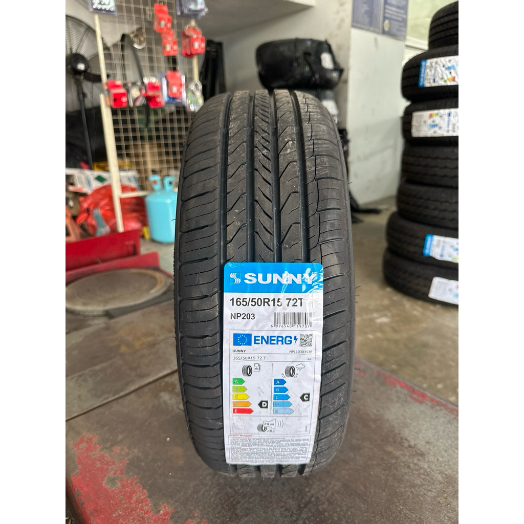 SUNNY 165/50/15 165/50R15 1655015 165-50-15 165 50 15 ฟรี INSTALLATION ฟรี BALANCING