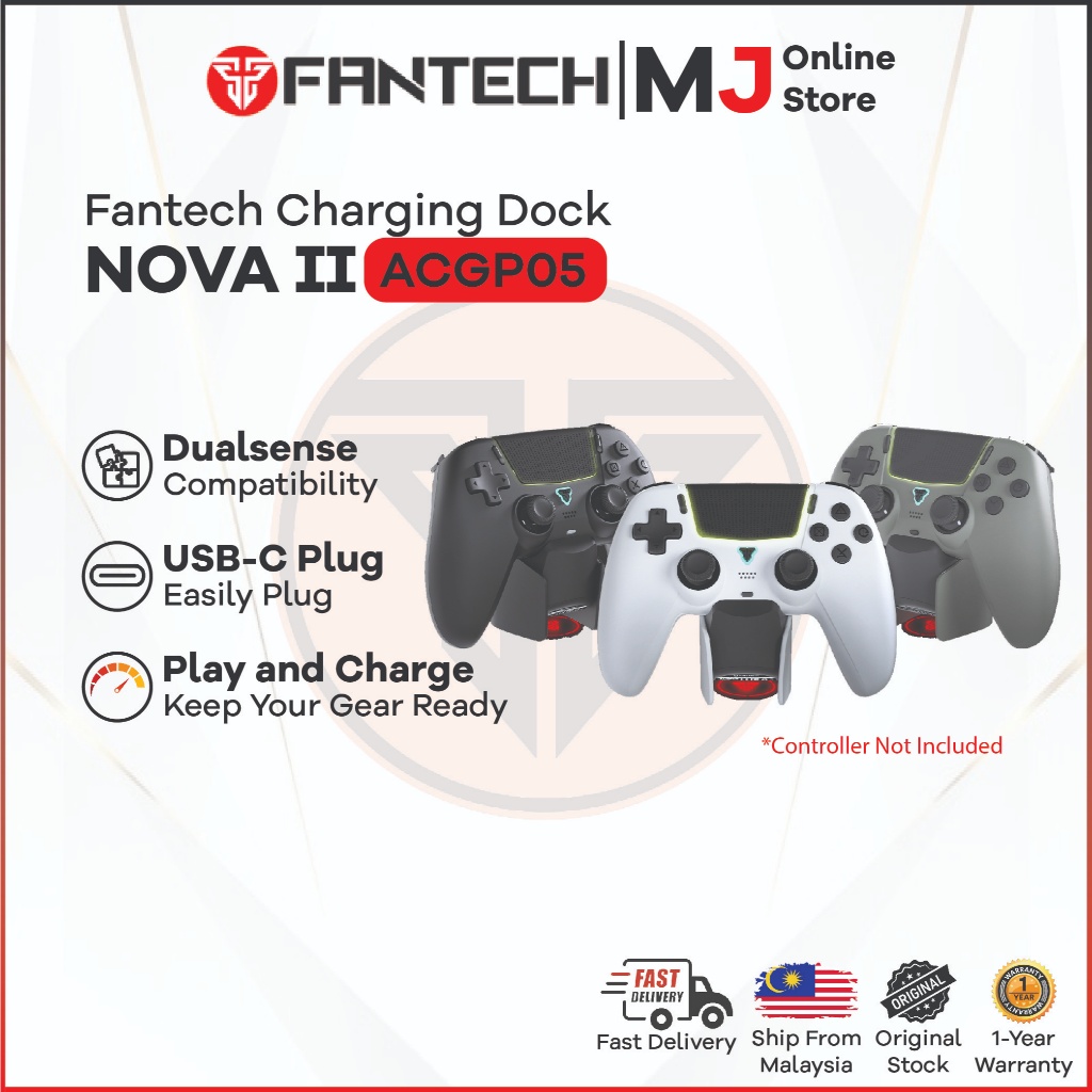 แท่นชาร์จเกมแพด Fantech ACGP05 เข้ากันได้กับตัวควบคุมไร้สาย Fantech WGP16 Nova II