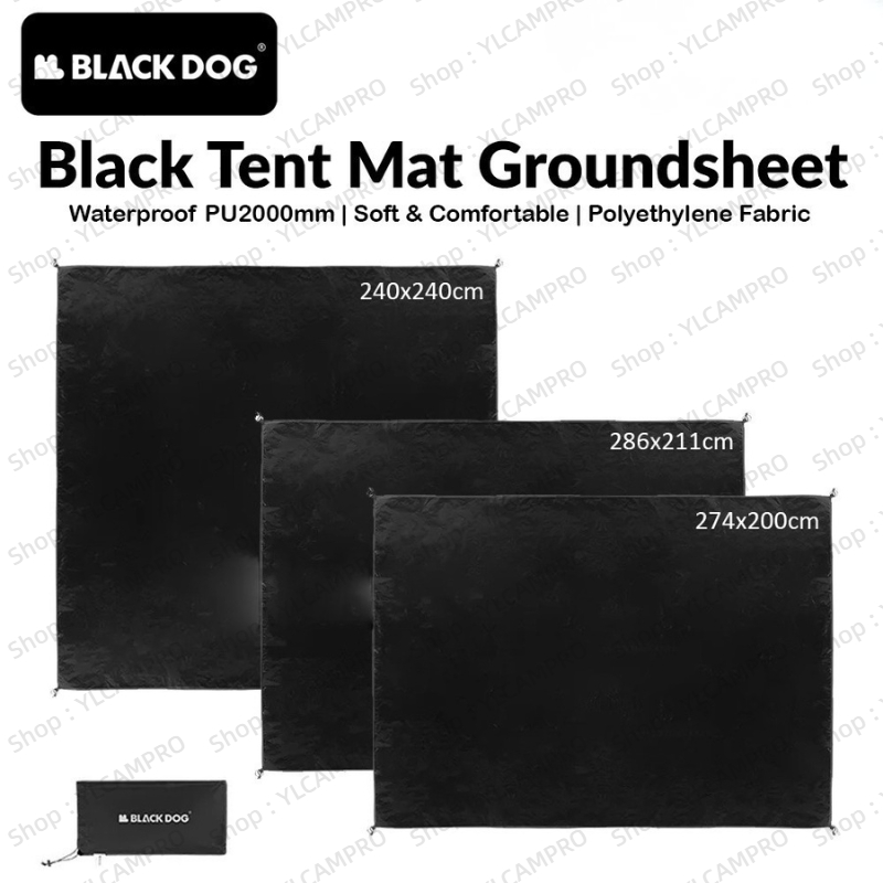 BLACKDOG แผ่นกราวด์กันน้ํา PE สําหรับเต็นท์อัตโนมัติ 4Pax V2 Village เต็นท์ Cinema 2.0 Outdoor Campi